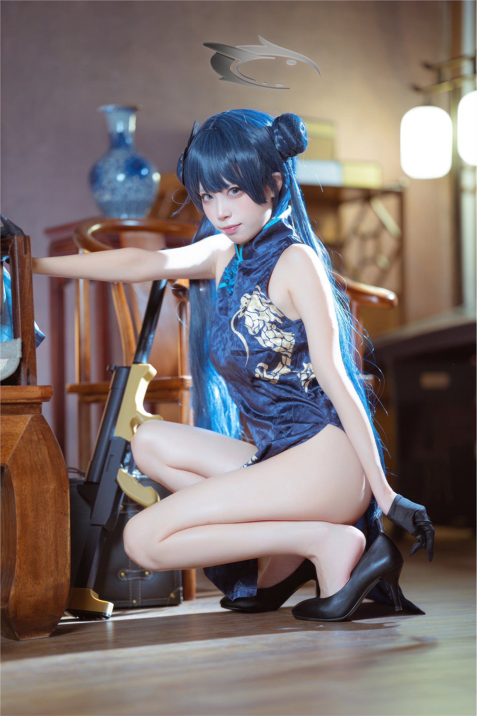 Is it the Three Worlds - NO.031 Blue Archival Concubine Saki Qipao(14)